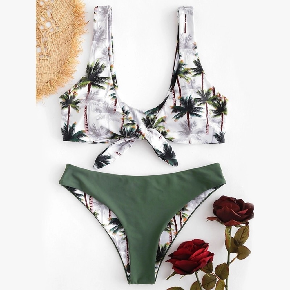Palm Tree Paradise Reversible Bikini Set
